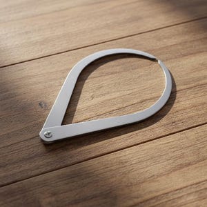 Pottery Caliper 4 Inches, Bent Stainless Steel Measuring Tool for Pottery, Ceramics, and Clay