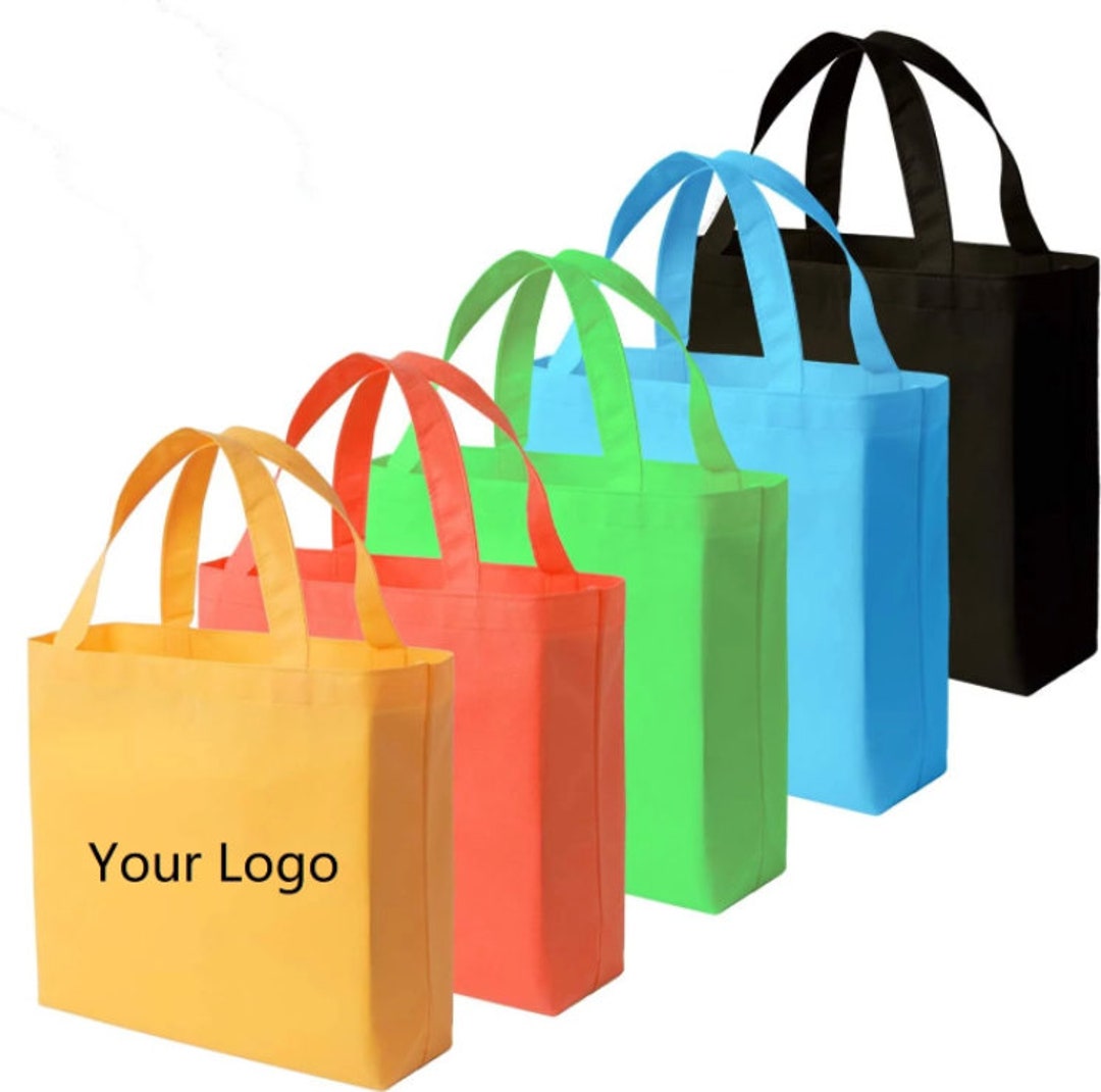 100 Custom Tote Gift Bags Personalized Shopping Bag Beach Bag Create ...