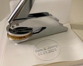 Custom Logo Embosser - Embossing Stamp - Personalized Book Embosser - Library Envelope Wedding Invitation Card Clay Plate - Made to Order