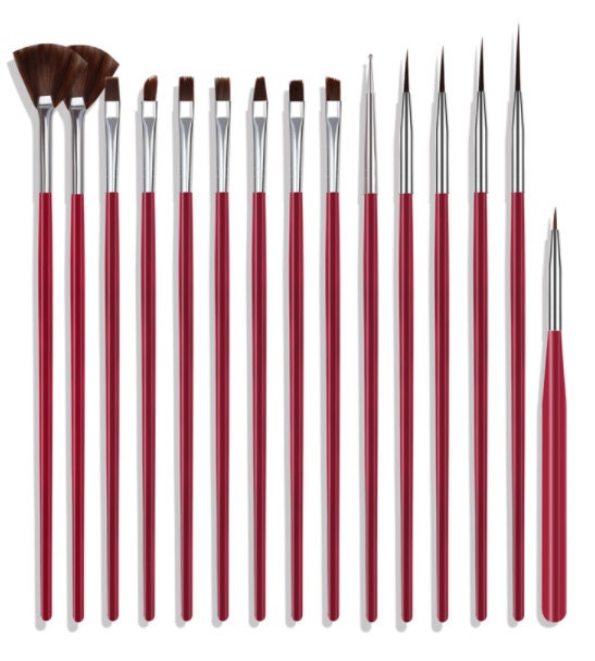 Fondant and Cake Decorating 15 Piece Paint Brush Set for Cookie 