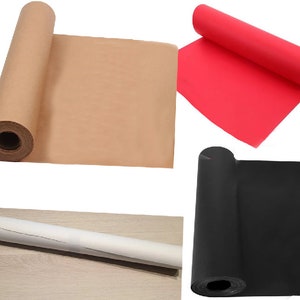Papier kraft pour travaux manuels, cadeaux, nappe - Rouleau de papier d'emballage kraft - Rouleau de papier kraft blanc marron - emballage cadeau, toile, papier d'emballage