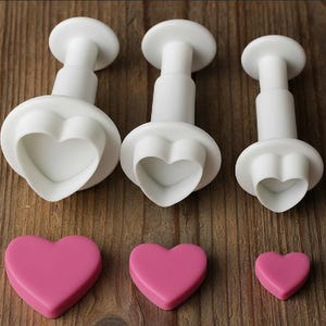 Mini Heart Cutter - Clay Cutter - Cookie Cutter - Heat Pate a Sucre - Sugar Heart- Plunger Cutters - Heart Stampi Per Biscotti Fondant
