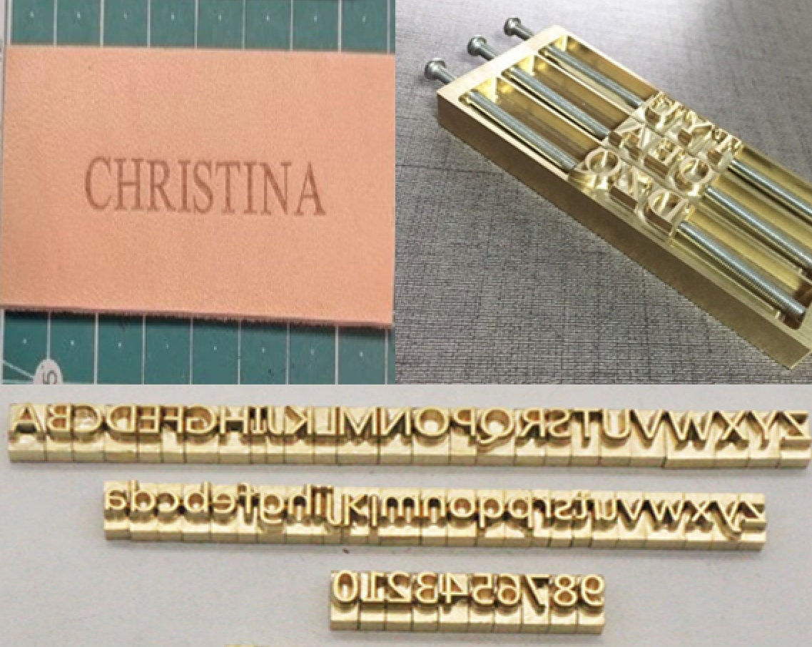1/4 (6.4mm) Classic Serif Font Alphabet & Number Leather Stamp Set 81 –
