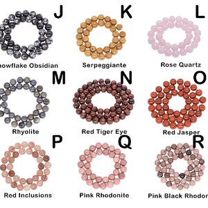 Natural Stone Beads - Bracelet Making Kit - Round Loose Gemstone Beads Lot For Jewelry Making Bracelet and Jewelry 4 mm 6 mm 8 mm 10mm DIY image 3