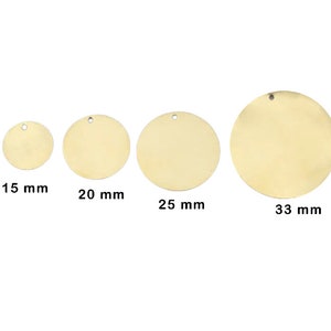 Round Brass Discs With Hole - Metal Stamping Blanks - No Hole Brass ...