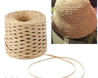 Kraft Raffia, Degradable Paper Ribbon, Gift Ribbon, Eco Friendly Gift Wrapping and Packaging, Craft Supply, Paper Raffia, 200 Yards Spool
