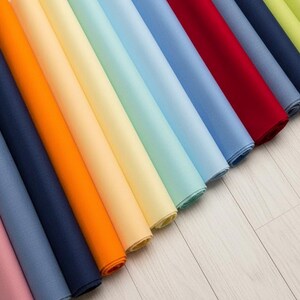 Twill Fabric, 100% Cotton Fabric, Solid Color Cotton Fabric, Apparel Fabric by the Half Meter Yard, Fabric for Clothing, Pants Skirt Sweater