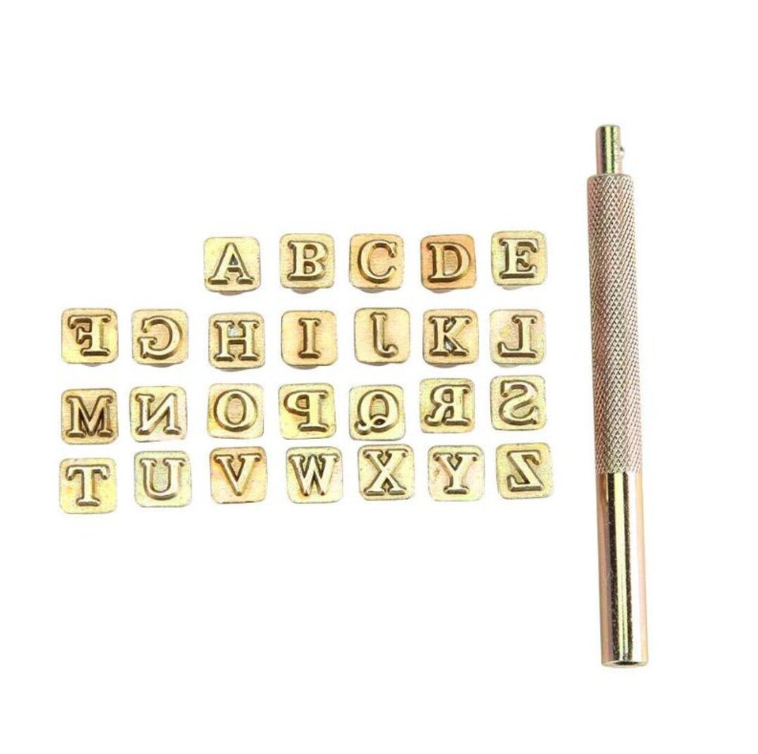 27 Pcs Letter Stamp Alphabet Punch Set Leather Craft Imprinted Metal