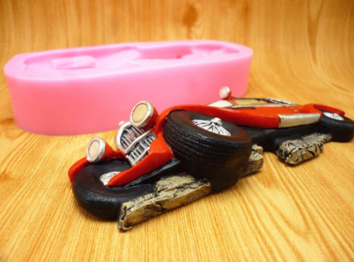 Car Cake Mold Vintage Wagon Retro Old Car Flexible Silicone Etsy