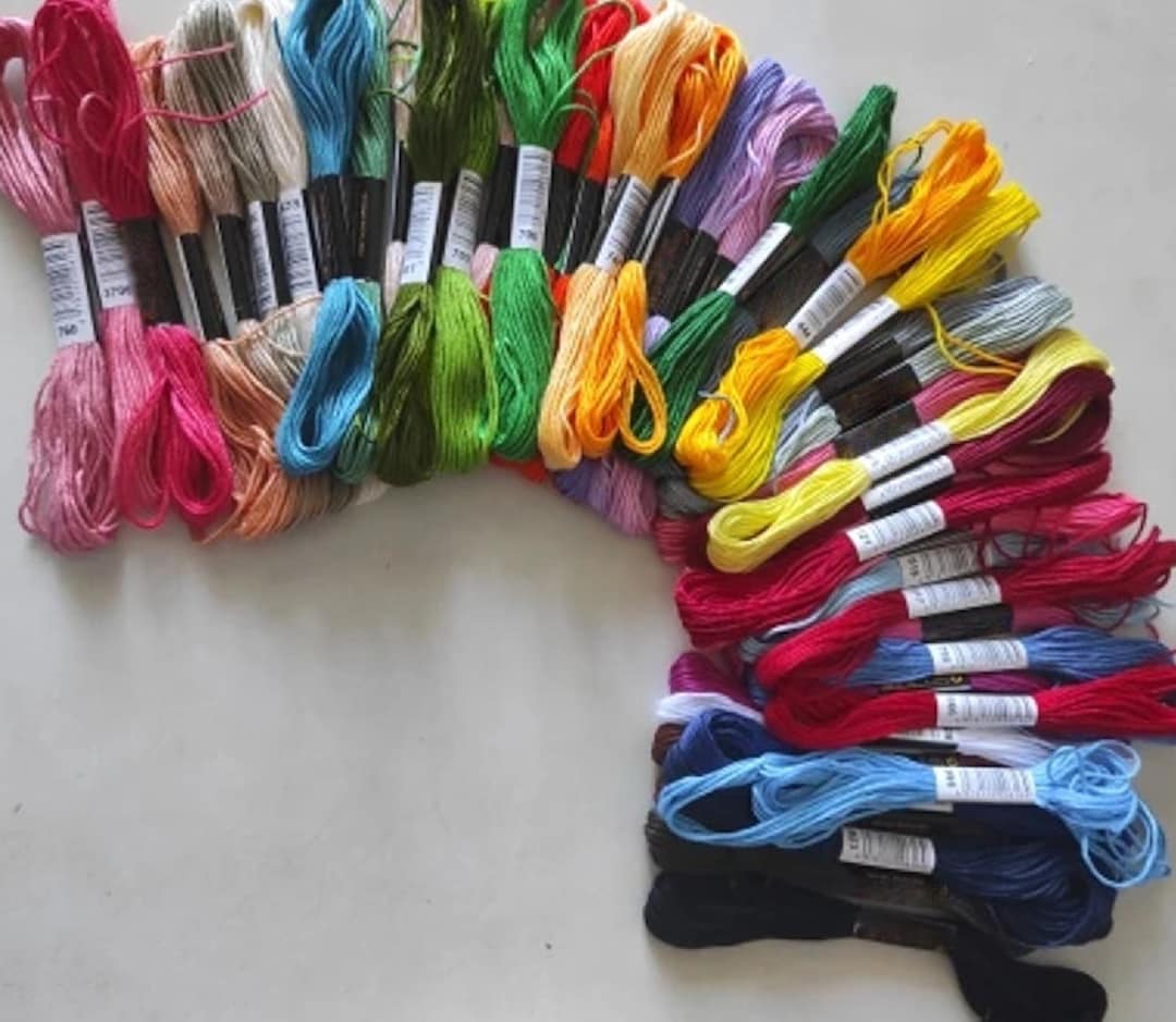 Individual Embroidery Thread Floss Skein for Embroidery Stitching Cross ...