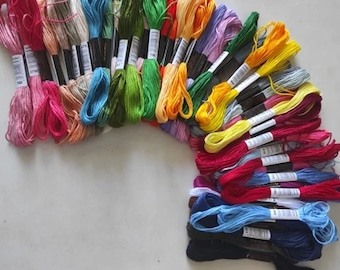 Individual Embroidery Thread Floss Skein For Embroidery Stitching Cross Stich Sewing Braiding Crafts Crochet DIY Projects Needlepoint Skein