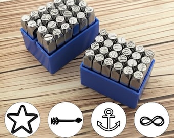 Metal Stamp, Anchor Star Arrow Infinity Design Stamp, Metalworking, Metal Stamp, Metal Stamping Punch Tools, Jewelry Making, Metal Die