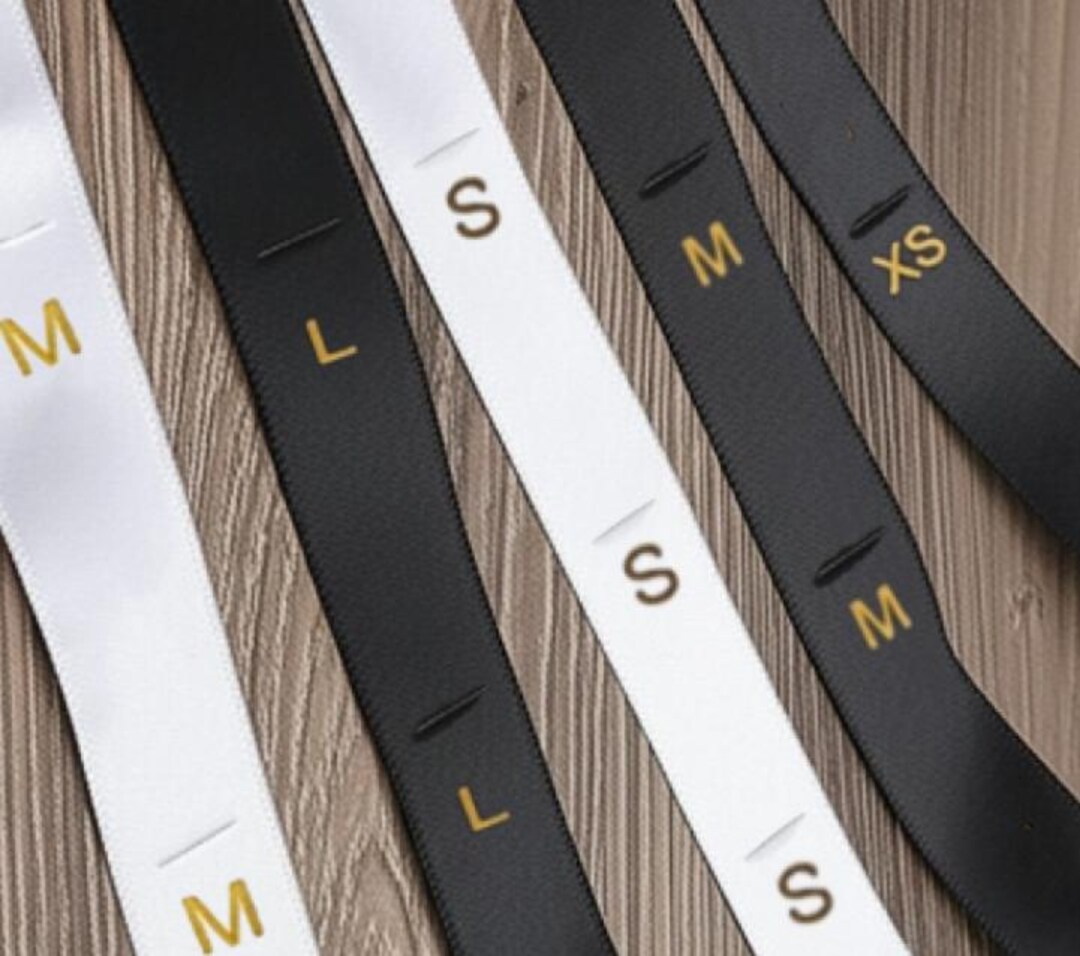Xl Labels 500 White Black Clothing Size Labels - Woven Size Tag - T-shirt Size ...