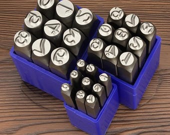 Juego de sellos de números de metal - Herramienta para estampar y hacer joyas - Kit de sellos de metal - Punzones de acero para estampar números - Fabricación de joyas estampadas