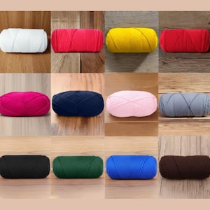 Baumwollgarn, 8 Fäden Strickgarn, Garn, Dickes Garn, Weiches Garn, Webfaden, Häkelgarn, Webgarn für Schal Handschuhe