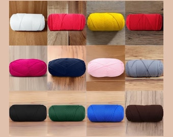 Hilo de algodón, hilo de tejer de 8 hebras, hilo grueso, hilo suave, hilo para tejer, hilo para crochet, hilo para tejer guantes y bufandas.