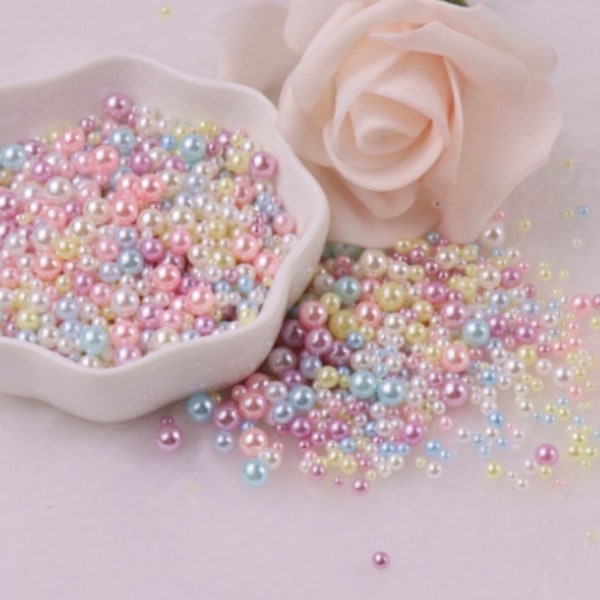 Imitation Pearl Beads - No Hole Without Hole - For Jewellery, Flower Sprays, Vines And Diy & Wedding Craft - Faux, Acrylic, Plastic Beads.