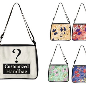 Personalized Shoulder Bag, Custom Handbag, Add Your Photo, Artwork or Logo, Design Your Bag, Small Purse, Custom Gift, Messenger Crossbody