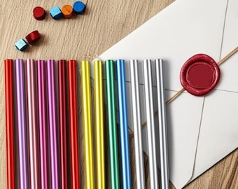 5 Pcs Wax Sticks, Wax Seal, Sealing Wax, Glue Wax,Mailing Wax, Pastel Wax, Glue Sealing Wax,Wax Seal Stamp, Metallic Wax, Red Sealing Wax
