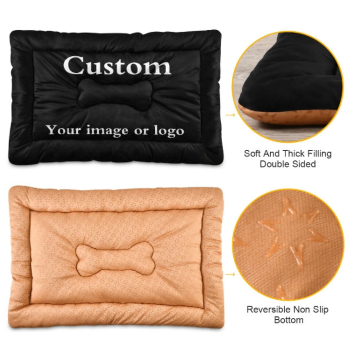 Custom Dog Bed Personalized Dog Bed Rectangle Flat Bed Etsy