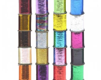 Metallic Sewing Thread - Glitter Sewing Thread - Gold Silver Rainbow - Machine Thread - Hand Sewing Embroidery - Polyester All Purpose Spool