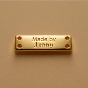 Custom Metal Tag Clothing Label , Personalized Laser Engraved Tag with Logo , Bag Metal Label Custom Clothing Labels Sewing Metal Nameplates