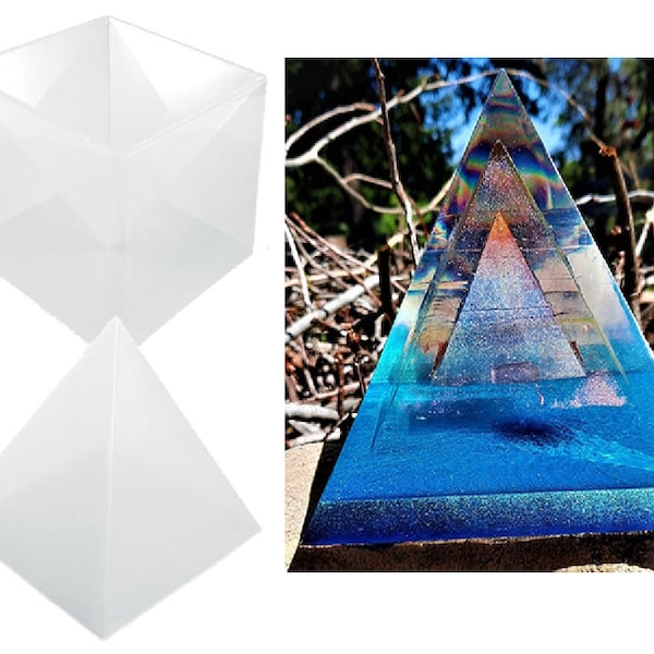 Large Pyramid Mold for Resin Silicone - Orgone Pyramid Mold - Silicone Orgonite Tower Pyramid Mold - Silicone Resin Mold - DIY Craft Supply