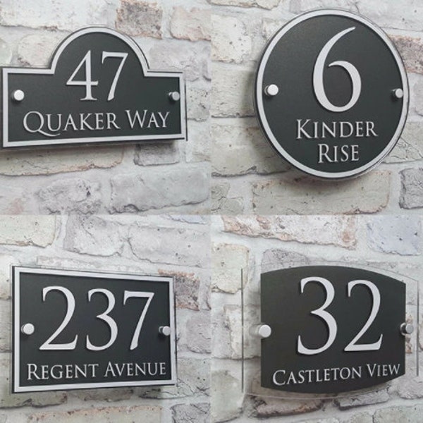 Custom Address Plaque - Modern House Number Sign - Personalized House Number Plaque - Housewarming Gift - Outdoor Street Address Porch Sign