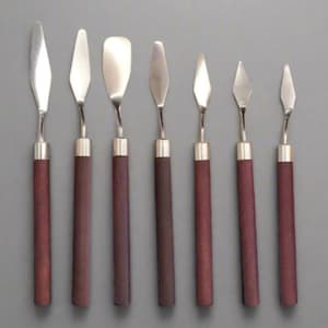 7 Pcs Oil Painting Palette Knife Set  - Canvas Painting Artist Knives For Oil Based and Acrylic Paints Create Textures and Effects