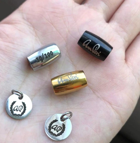 Buy Custom Spacer Beads Personalized Beads Engraved Beads
