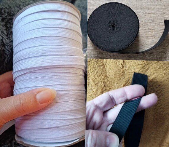 Elastico Per Orli E Vita Elastico Piatto Per Cucito - Larghezze Da 3 A 75 Mm, Bianco O Nero, Venduto A Metro Cinghia Elastica Per Cucito - Foto 8