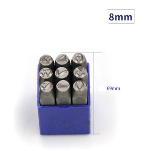 Jeu De 9 Poinçons à Chiffres 6mm (1/4") En Métal - Set Complet Dans Un Étui Plastique Neuf