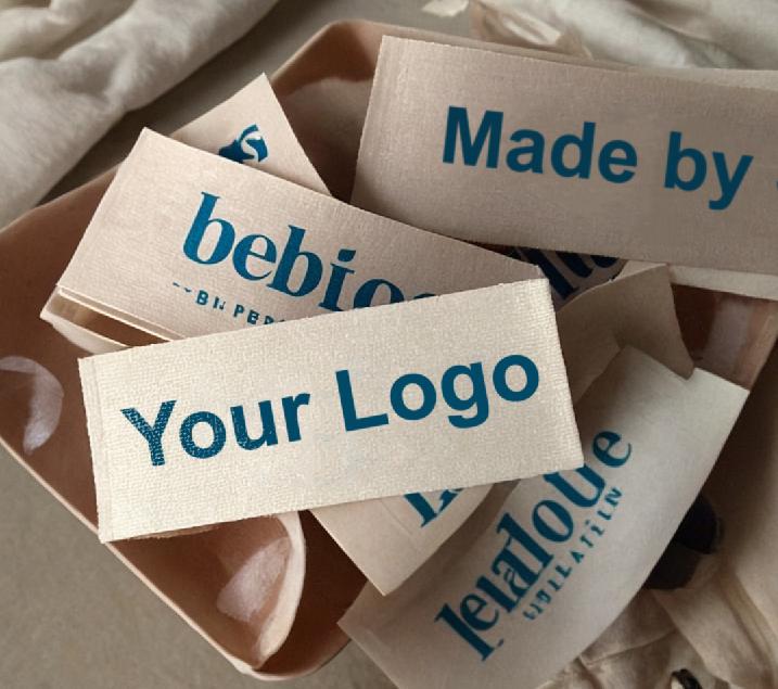 You Label 1000 Custom Clothing Labels - Beige Cream Fabric Sew in Sew on Labels ...