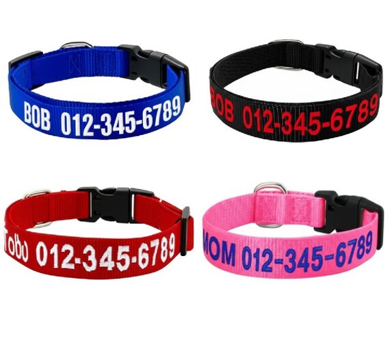 Personalisiertes Hundehalsband, benutzerdefiniertes Halsband bestickt mit  Haustier Name Telefonnummer, Haustier-Halsband, personalisiertes  Hundehalsband, kleine mittelgroe Hunde - Etsy sterreich