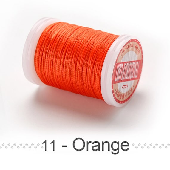 Round Waxed Polyester Thread Leathercraft Non-scattering Wax Thread Wire  Cord Stitching Sewing Saddle Needlepoint Hand Sewn DIY Supplies 