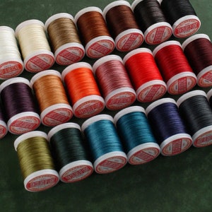 Round Waxed Polyester Thread Leather Craft Hand Sewing Essential Fine Beading Spool for Bracelet Necklace Jewelry Making Craft Accessory DIY