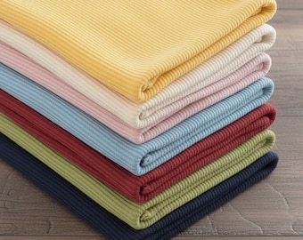 Ribbing For Cuffs, Collar, Hoodies, Sweatshirts and T-shirts, Pajama Ribbing, Rib Knit Trim Cuffing Fabric, Garment Cuffs, Hem Neck Band