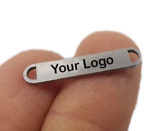 Aangepaste kleding metalen tag, gepersonaliseerde laser gegraveerde tag met logo, zak metalen label, aangepaste kledinglabels, naaien metalen naamplaten