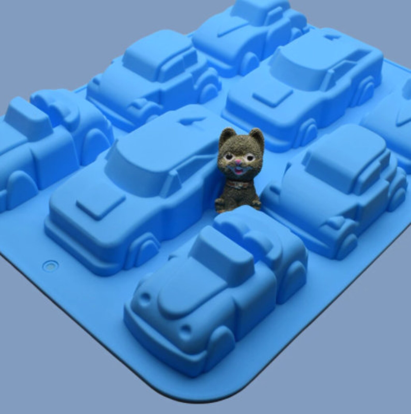 Car Cake Mold Racing Car 8 Cavity Flexible Silicone Choclate Etsy