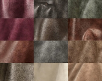 PU Leather Fabric 1mm - Scrap Upholstery Leather Pieces - Synthetic Leather Book Cover, Bag Wallet Making, Jewelry Making Crafting
