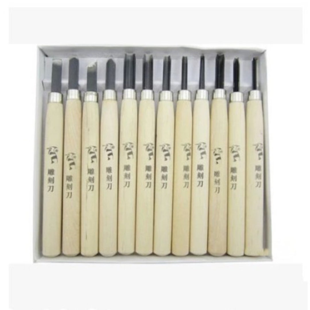 12 Pcs Rubber Stamp Carving Tool Set Wood Carving Tools for Handmade