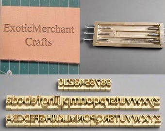 Custom Leather Stamp - Personalized Brass Iron Branding Stamp - Interchangeable Letters Alphabet Number for Wood Leather Hammer Embossing