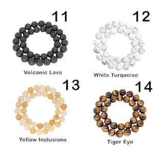 Natural Stone Beads - Bracelet Making Kit - Round Loose Gemstone Beads Lot For Jewelry Making Bracelet and Jewelry 4 mm 6 mm 8 mm 10mm DIY image 6