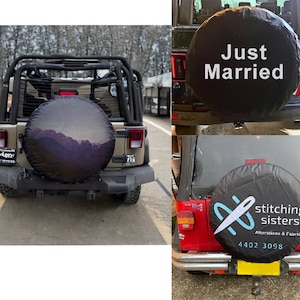 Benutzerdefinierte Ersatzradabdeckung, personalisierte Ersatzradabdeckung, Ihre Design-Radabdeckung für Anhänger RV Geländewagen, Geschenk für Autoliebhaber, Campinggeschenk