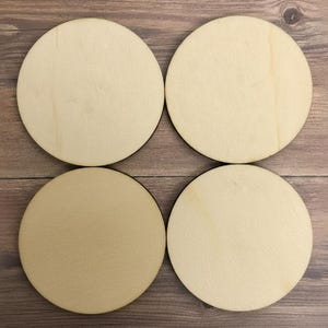 Pezzi grezzi di legno rotondi - Fogli di legno - Sottobicchieri in legno grezzo - Pezzi di legno per artigianato - Sottobicchieri grezzi per intaglio