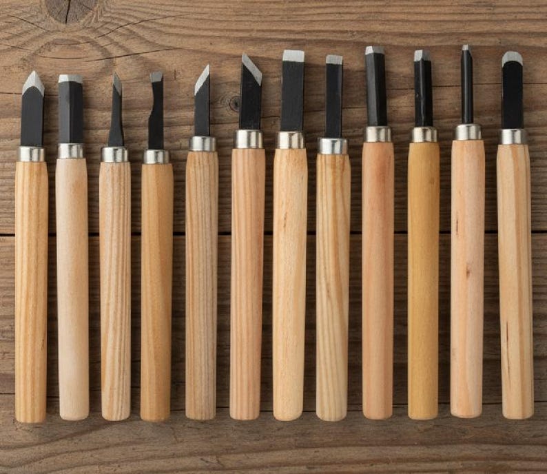 Wooden Carving Carver Hand Chisel Knife Kit Set Mini Wood working Gouges Ideal for Detail and Basic Engraving Sculpture Carpentry Tool image 1