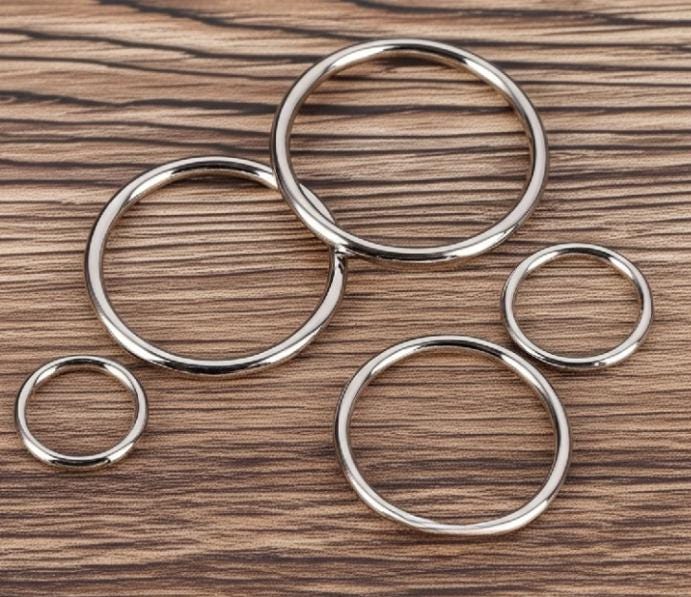 Steel Loop Rings Metal O-rings - Welded Metal Loops – Round Formed Rings – Gold Silver ...