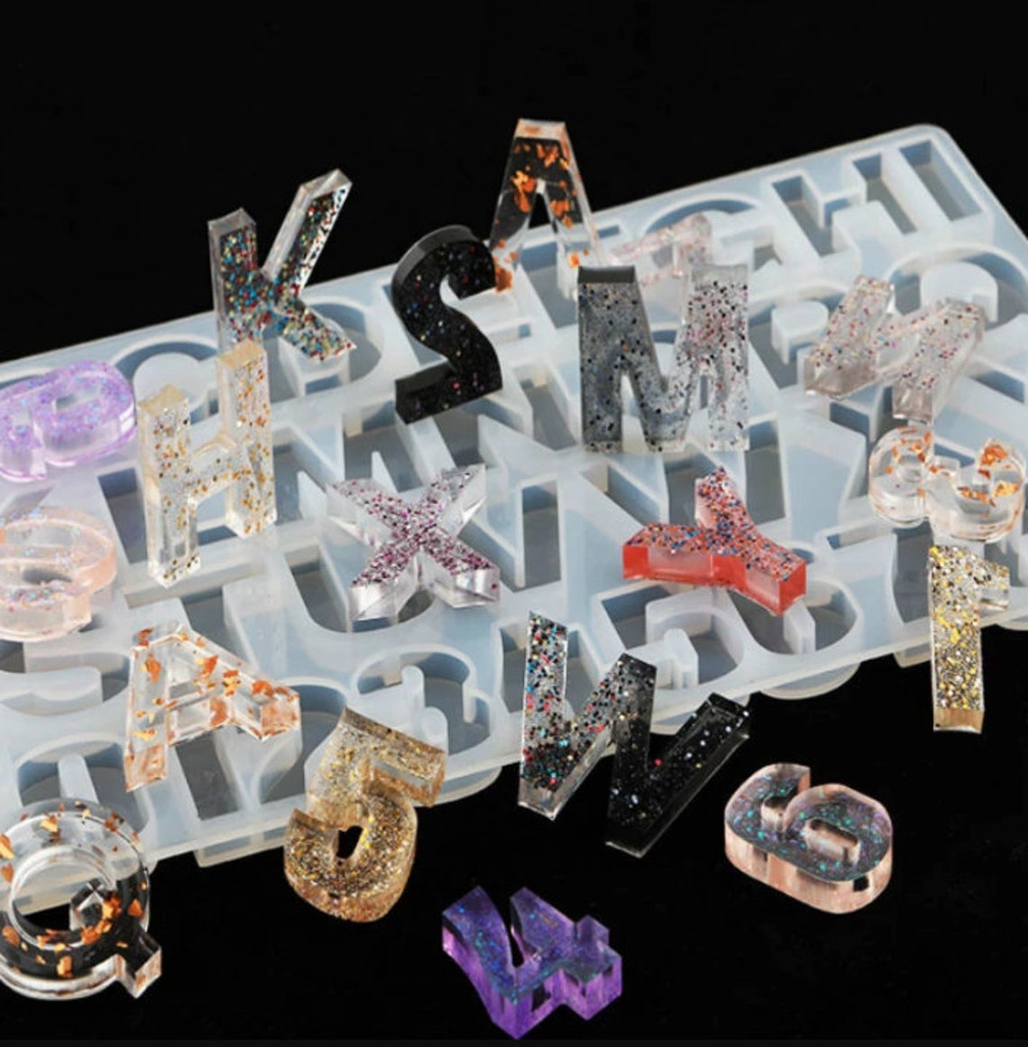 Alphabet Silicone Mold Epoxy Resin Mold Initial Mold for Etsy