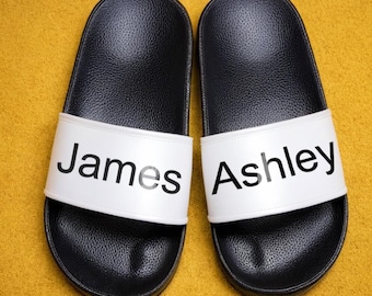 Custom Slippers - Personalized Slippers Photo Gift - Sandals for your Company, Event or Wedding - Custom Slides - Design Your Own Flipflops