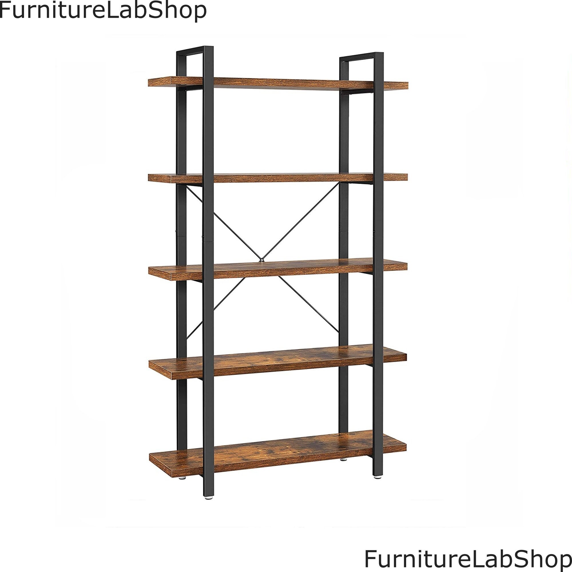 Industrial Shelving Unit Vintage Bookcase Metal Wood Bookshelf Etsy UK